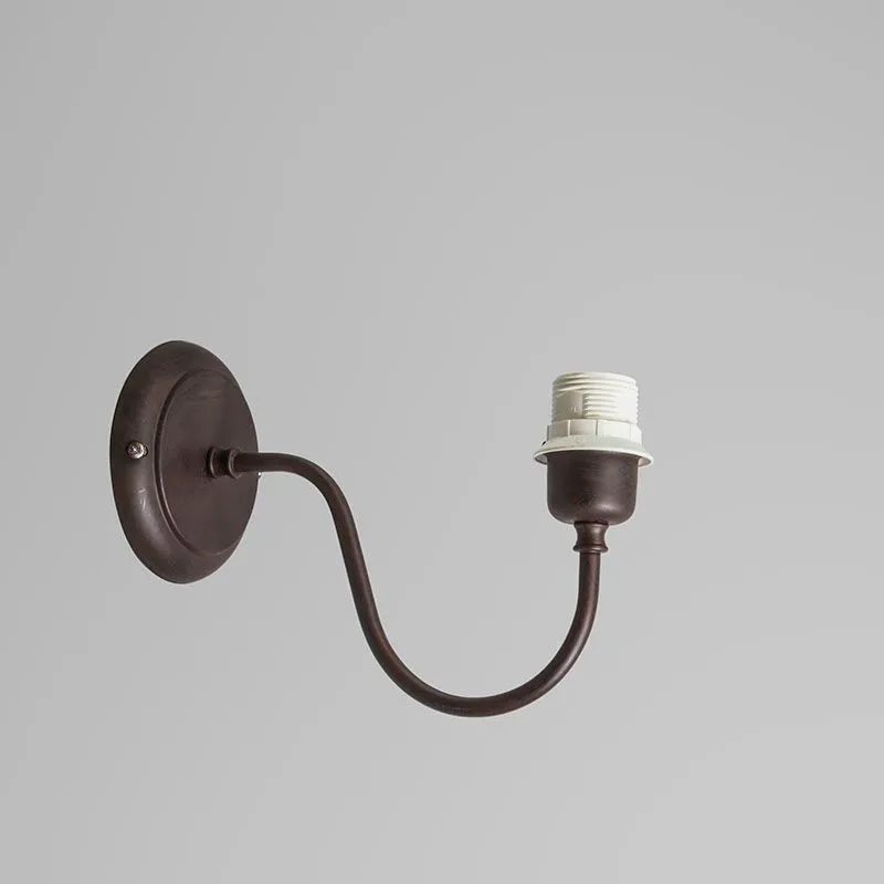 Applique murale Combi Classic marron avec abat-jour 20cm blanc