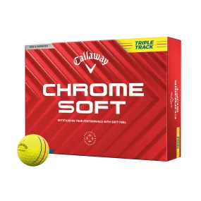 Balles de golf Chrome Soft Triple Track Jaunes