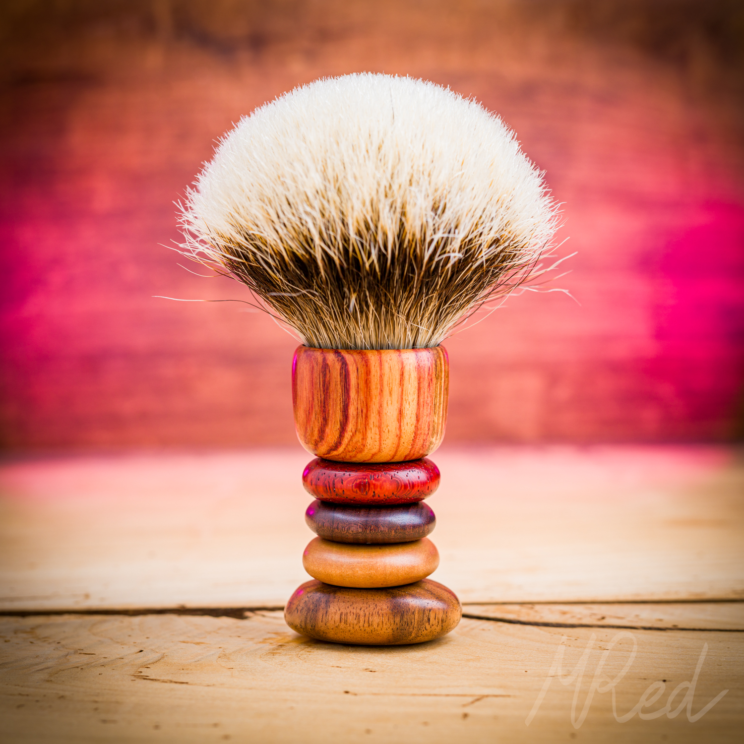 Blaireau artisanal – 26mm (L) –  Galets de bois