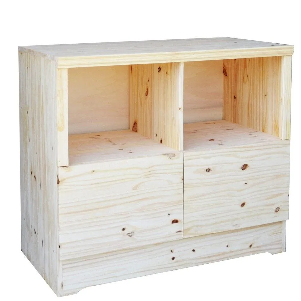 Buffet bas bois clair 102x50x90cm