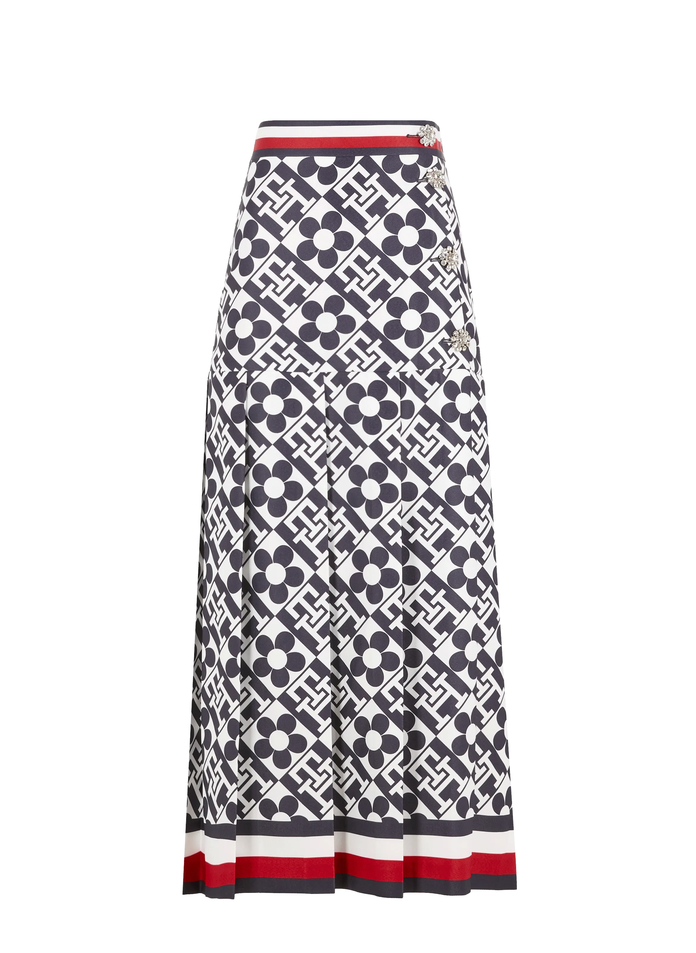 JUPE PLISSéE à IMPRIMé LOGO X RICHARD QUINN - TOMMY HILFIGER pour FEMME | Printemps