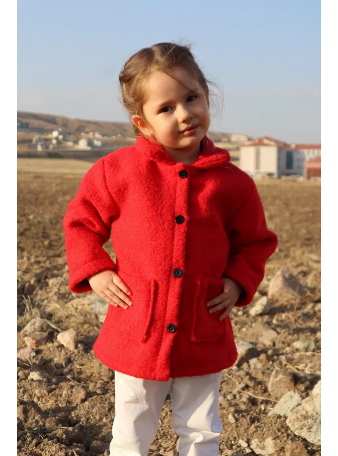 Red - Girls` Coat