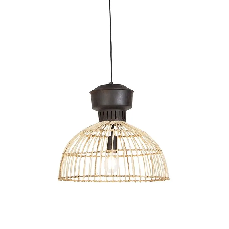 Suspension Country Ronde 40cm Rotin avec Détails de Rouille - Magna Rattan